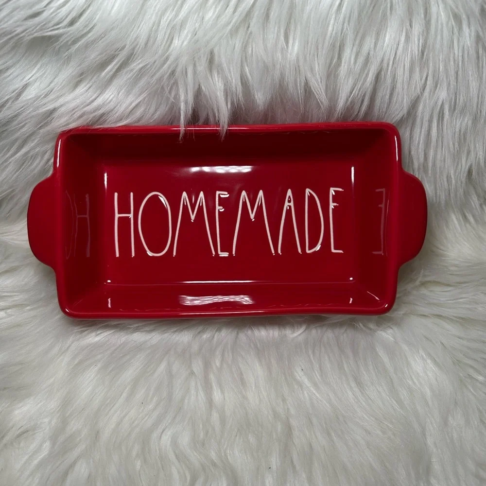 Rae Dunn Homemade Red Bread Pan Baking Dish